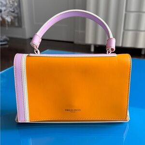 Emilio Pucci Vibrant Orange and Pink Shoulder Bag
